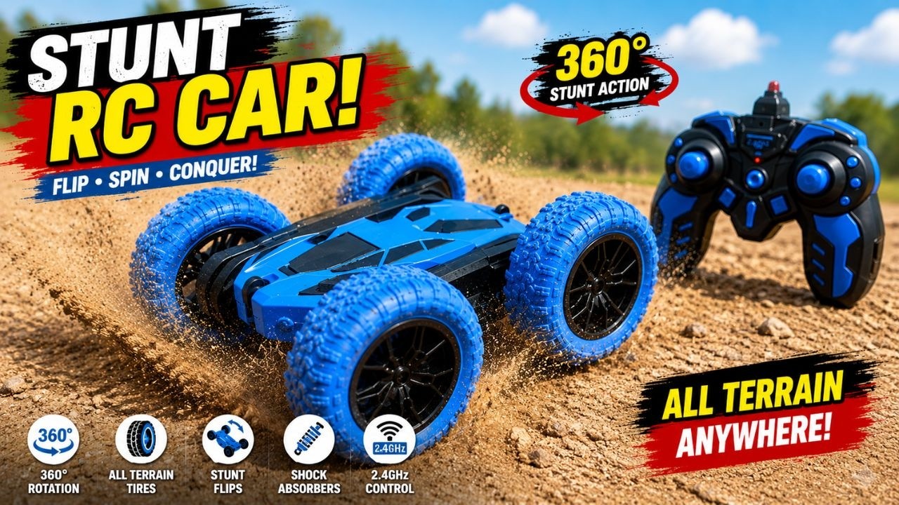 360 DEGREE FLIP CAR UNBOXING - 4X4 RC STUNT RACING CAR UNBOXING - CHEAPEST RC CAR UNBOXING