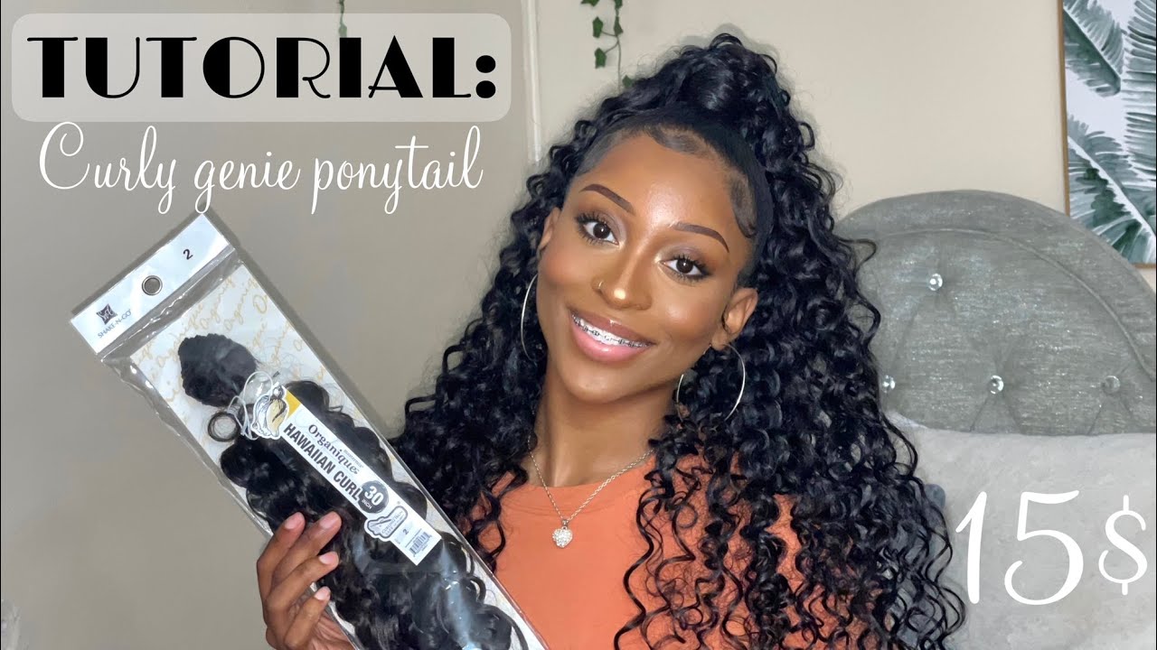 15$ EASY HIGH CURLY PONYTAIL | Feat. ORGANIQUE hair