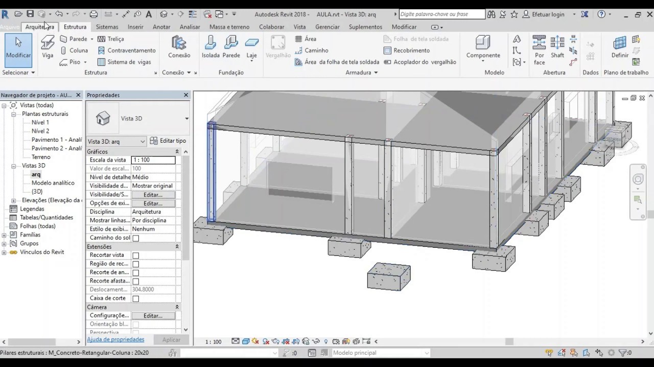 REVIT ESTRUTURAL AULA 5 SAPATA