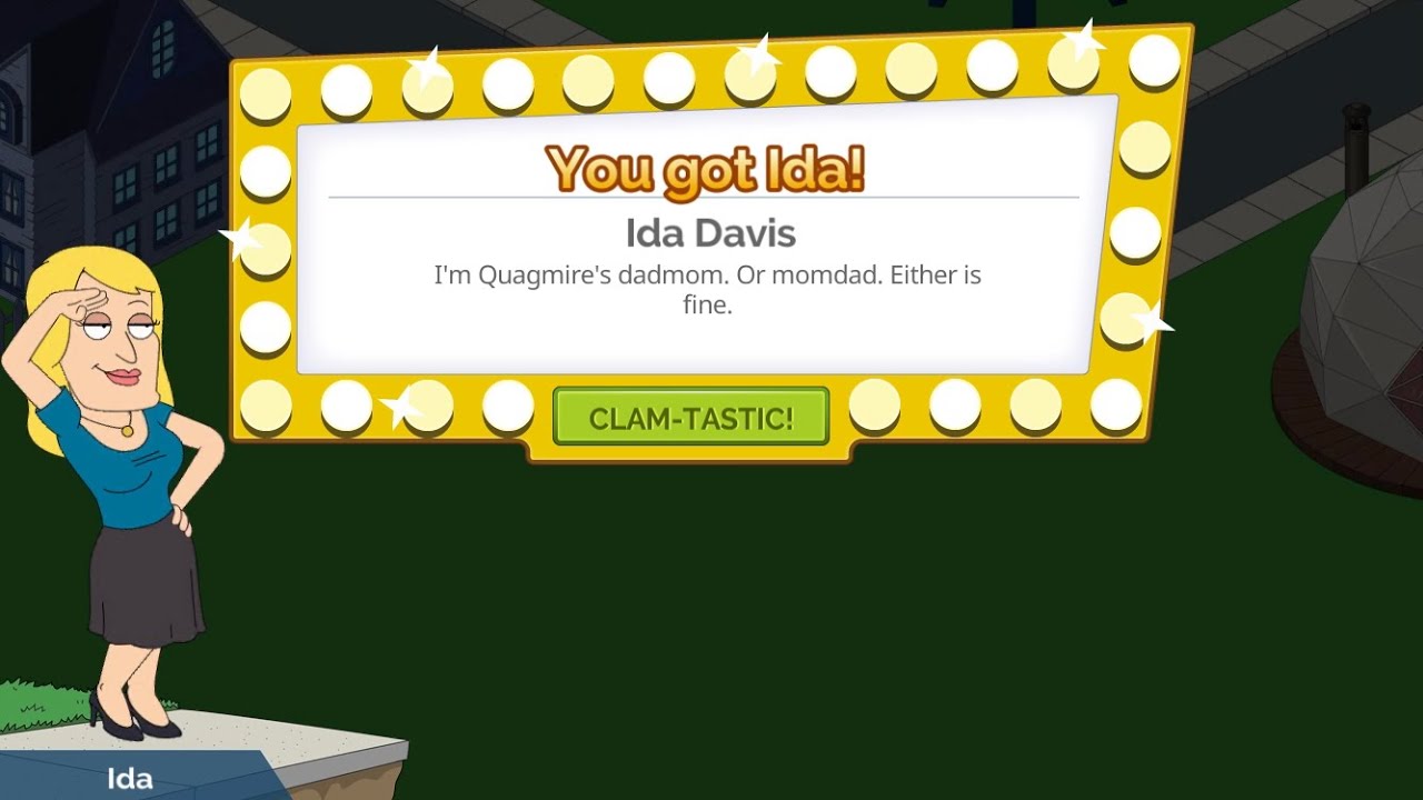 Ida Davis Unlocked - Glamping Event 2022 - Family Guy The Quest For Stuff Full Walkthrough