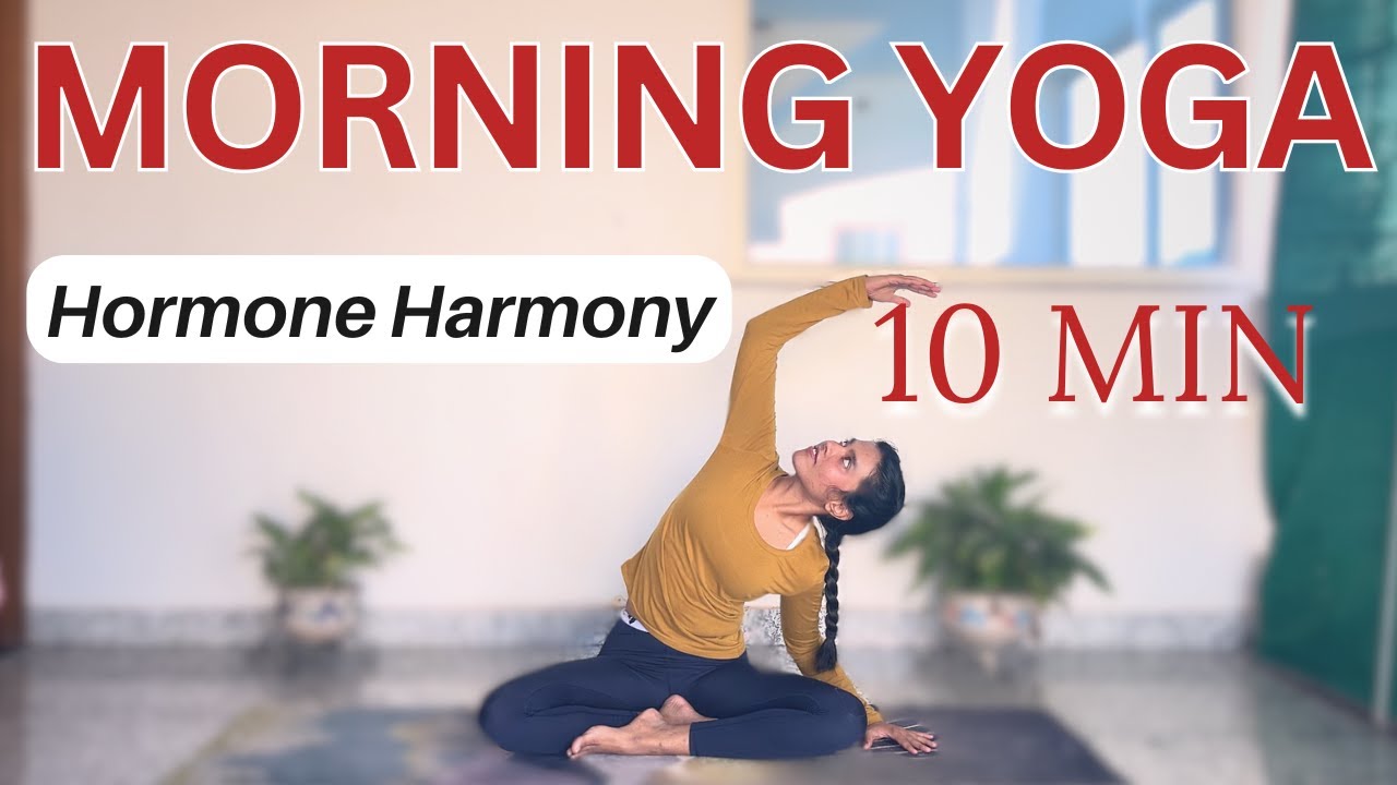 10 MIN MORNING YOGA STRETCH | Full Body For Hormone Regulation