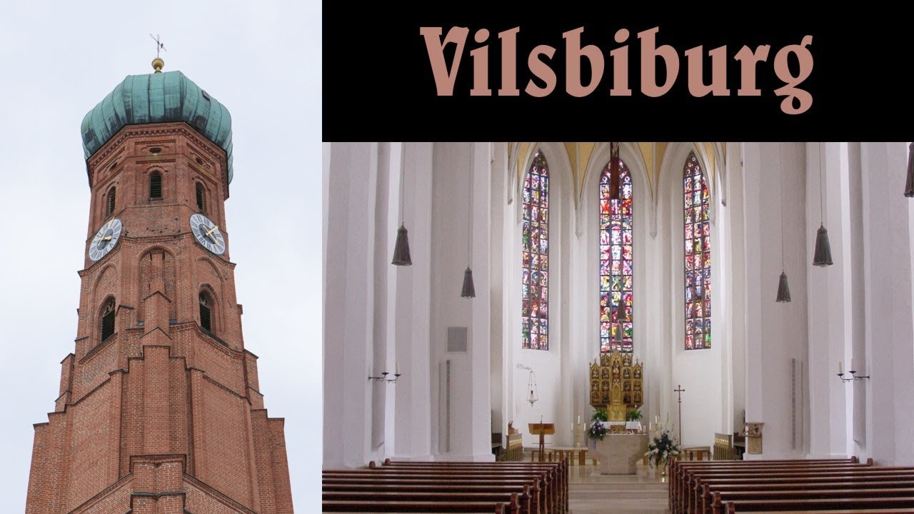 VILSBIBURG (LA), Stadtpfarrkirche Mariä Himmelfahrt - Vollgeläut (Turmaufnahme)