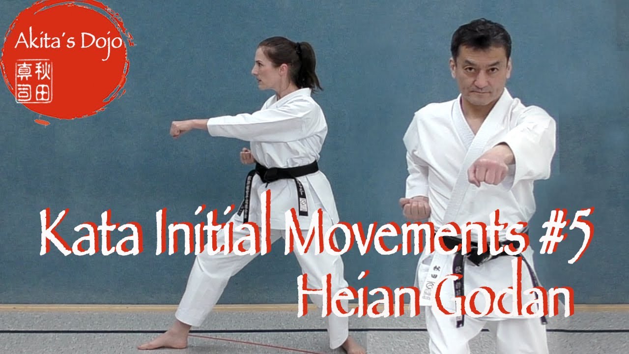 Kata Initial Movements #5  型の最初の動き Heian Godan   平安5段 【Akita's Karate Video】