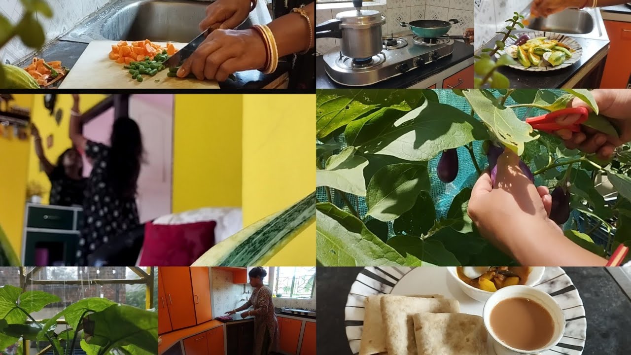 6 am  to 1 pm morning routine #breakfast #lunch preparation #home cleaning #silent vlog 
