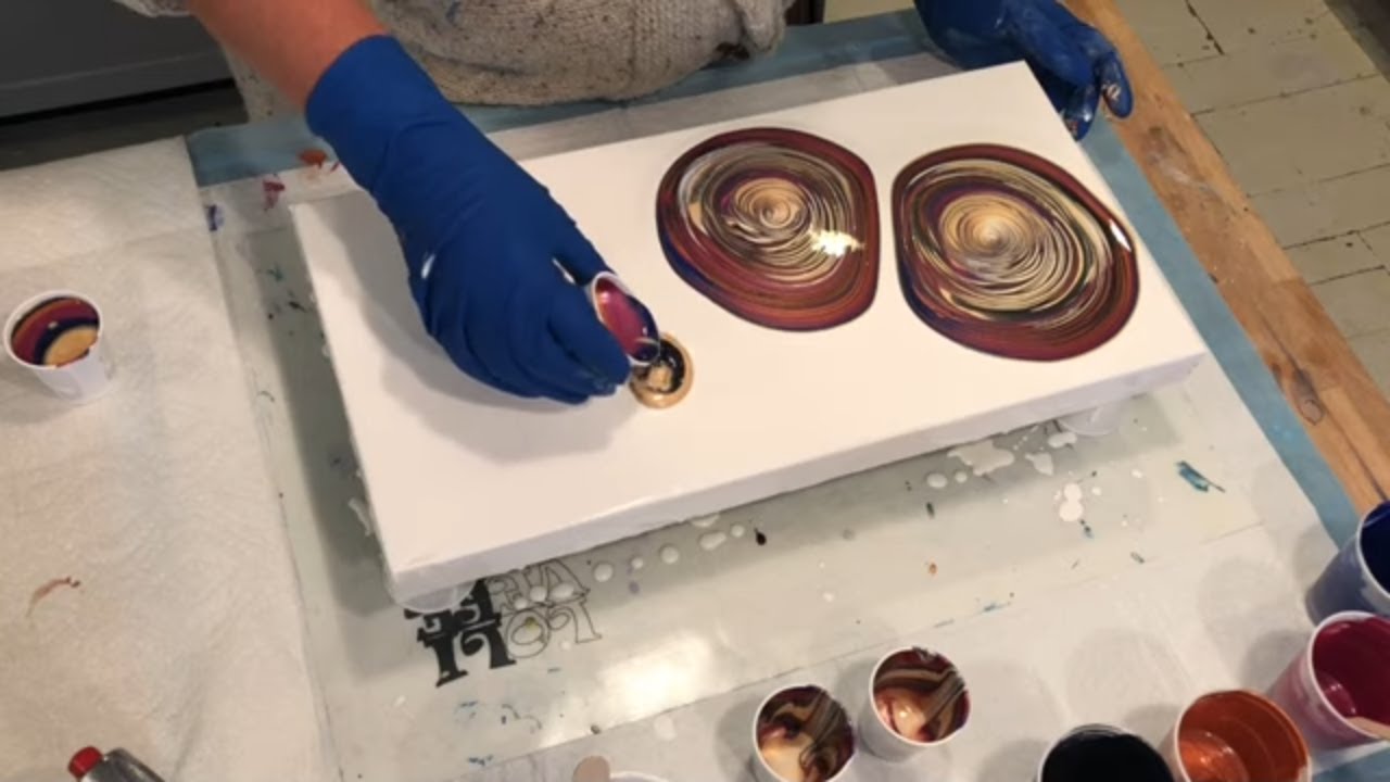 ✨Gorgeous✨ Multi-Tree Ring Pour/COZ Creations Art Inspired/abstract art