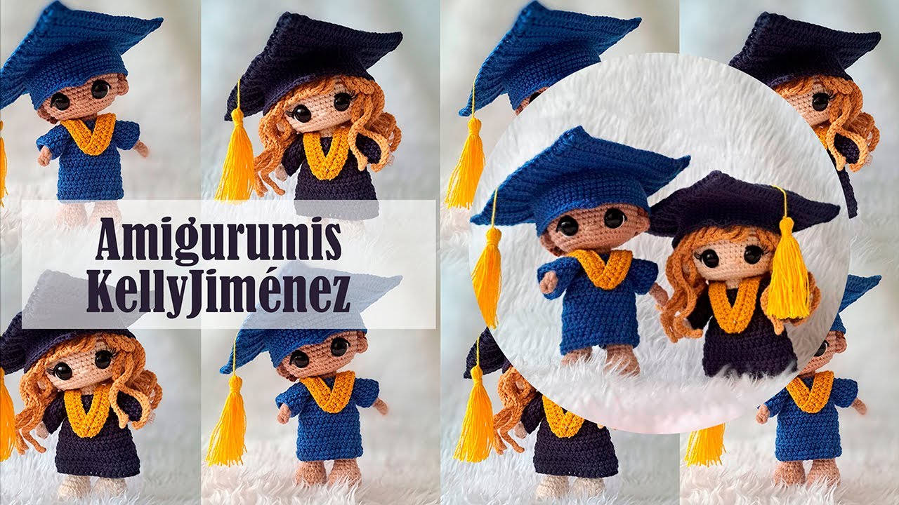 AMIGURUMIS DE GRADUACION /NIÑA Y NIÑO GRADUADOS TEJIDOS A CROCHET