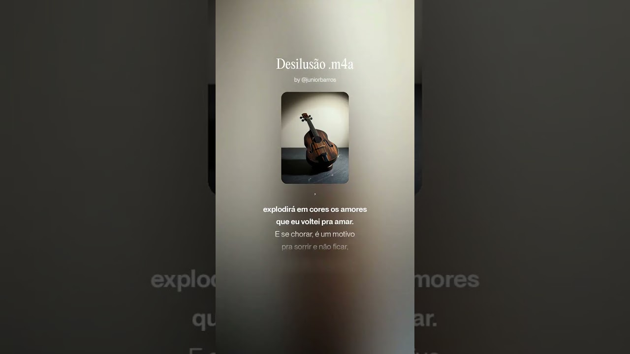 Desilusão - Música Autoral - Samba
