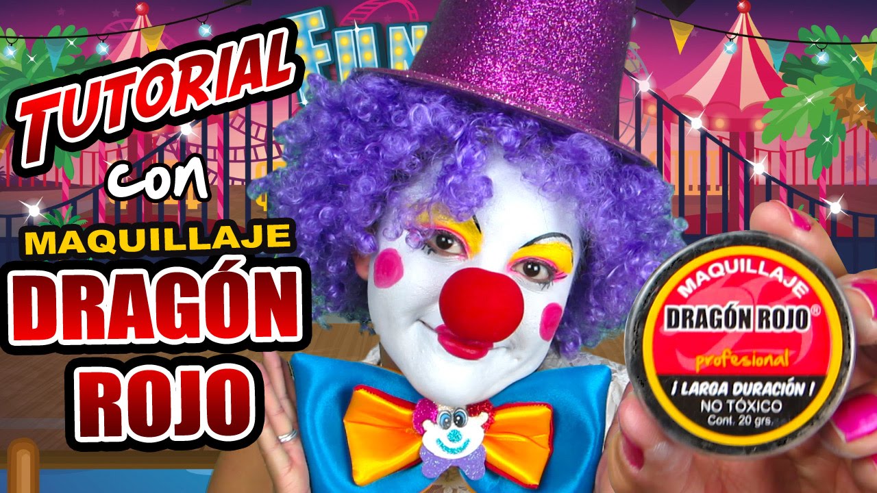 Maquíllate de Payaso con Maquillaje Dragón Rojo Tutorial