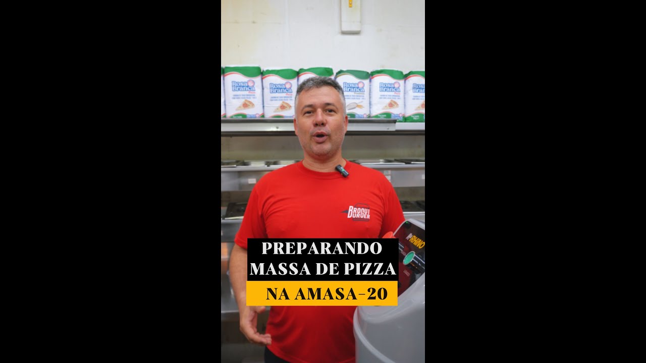 PREPAREI MASSA DE PIZZA COM A MASSEIRA PARA PIZZARIA AMASA-20 #masseiraparapizzaria