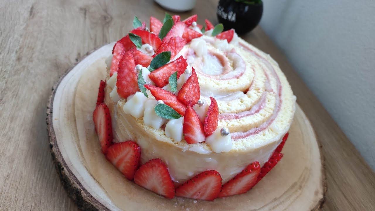 Recette gâteau roulé à la fraise