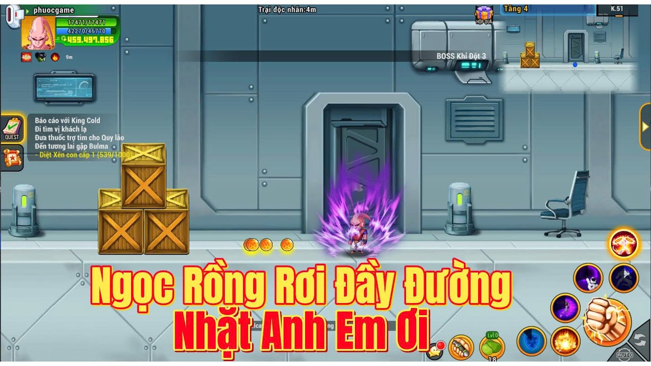 Ngọc Rồng Awaken - Win Doanh Trại Độc Nhãn Nhặt Ngoc rồng