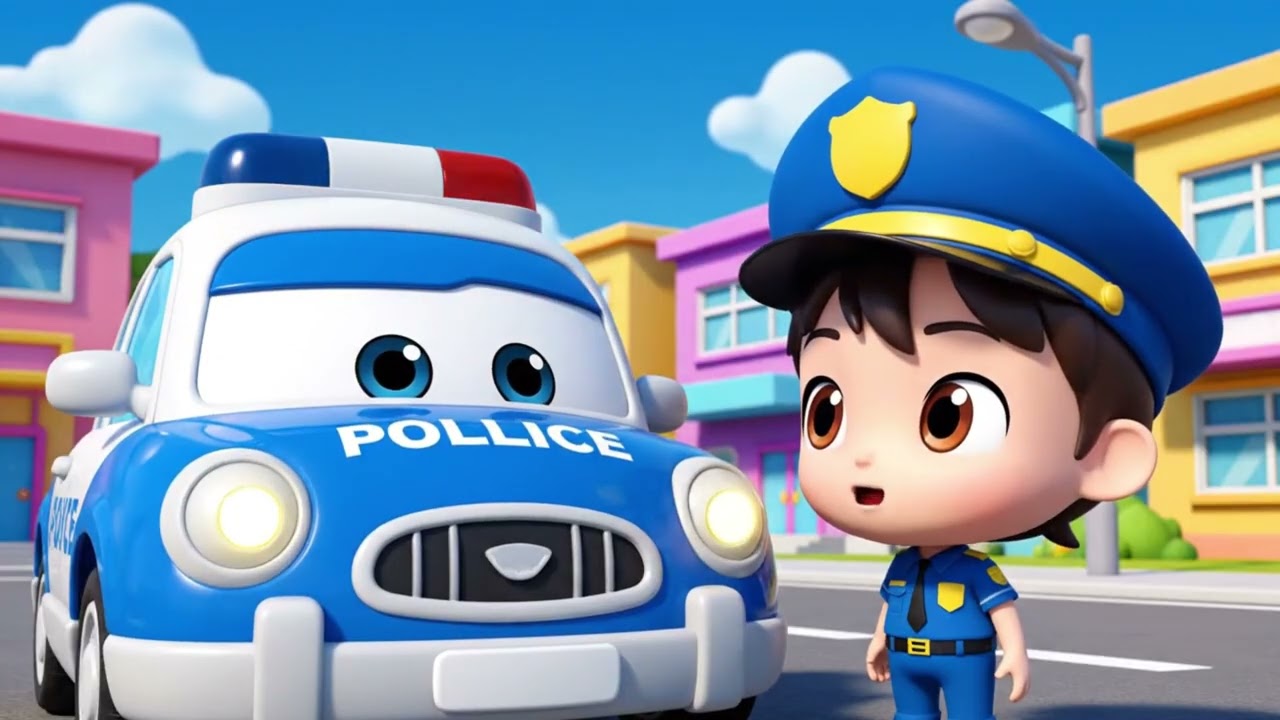 Police Car Patrol 🚓 | Fun Nursery Music for Kids