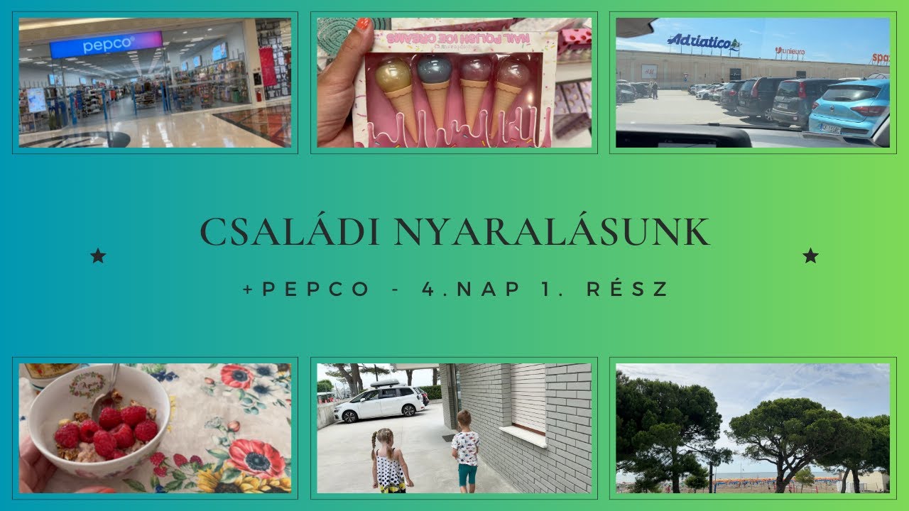 Olasz Pepco 🤩 - 🏝 Nyaralás Olaszországban 2 gyerekkel 👦👧  vlog 4. nap 1.rész
