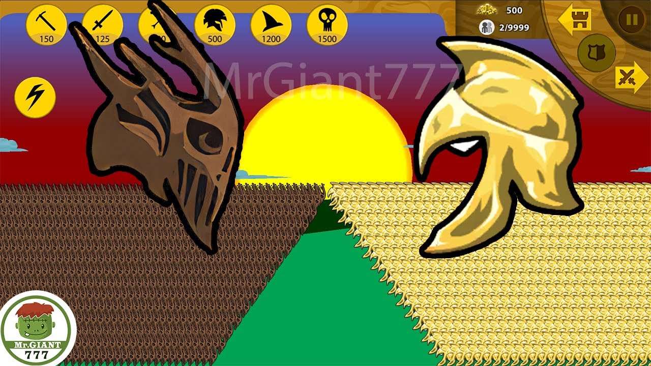 THE EPIC GOLDEN ARCHER VS x9999 CASTLE ARCHER TIER 2, GIANT BOSS | Stick War Legacy Mod | MrGiant777