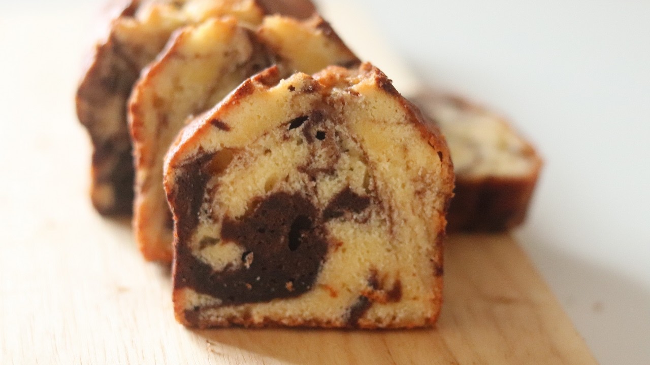 しっとり美味しい♡マーブルパウンドケーキの作り方/Marble Pound Cake Recipe