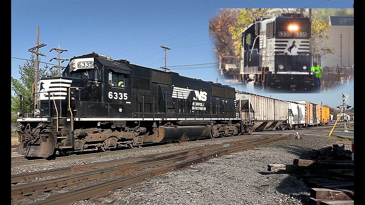 Train Horn Switching Job, Norfolk Southern Train SD40E, York, Pa.