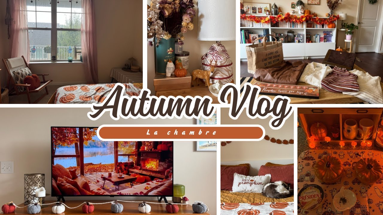 Vlog d’Automne🍁Décoration de la chambre 🛌 Vêtements chinés 👜 Recette de saison 🫕