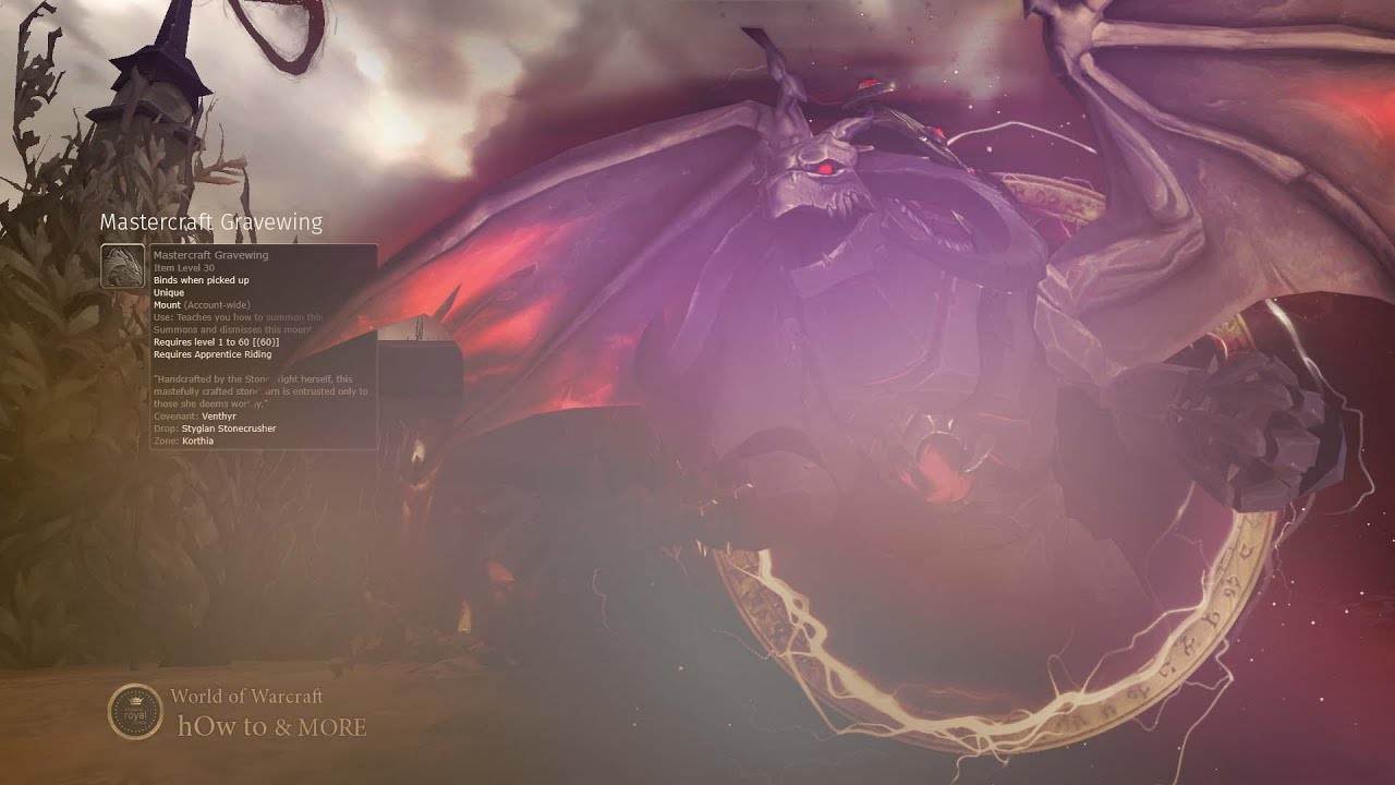 Mastercraft Gravewing Mount from Drippy's Stygian Stonecrusher rare event in Korthia