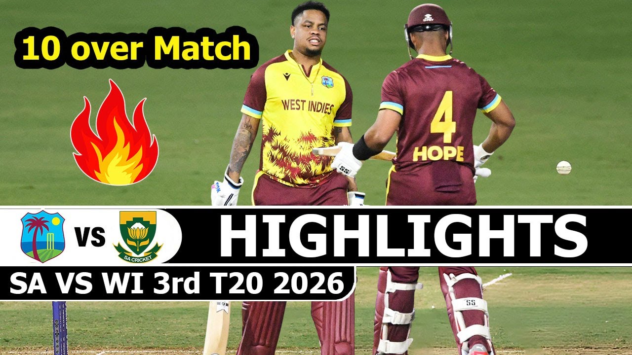 South Africa Vs West Indies Highlights 3rd T20 Match 2026 | Sa Vs Wi