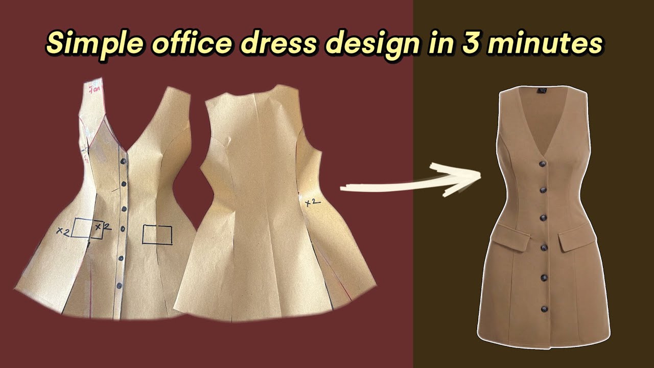 👇🔥How to sew a modern office dress: Techniques to create a delicate hug form✂️🪡