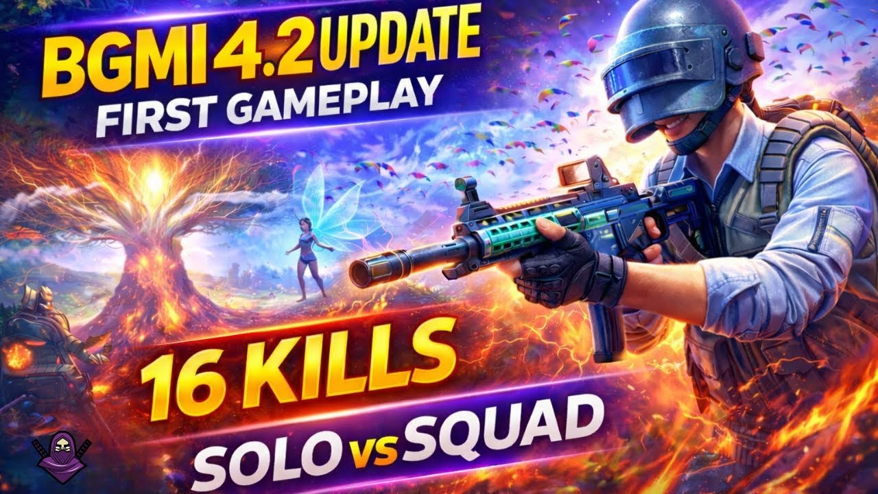 BGMI 4.2 UPDATE FIRST GAMEPLAY 😱 | SOLO vs SQUAD 16 KILLS 🔥 | FANATIC么RUDRA
