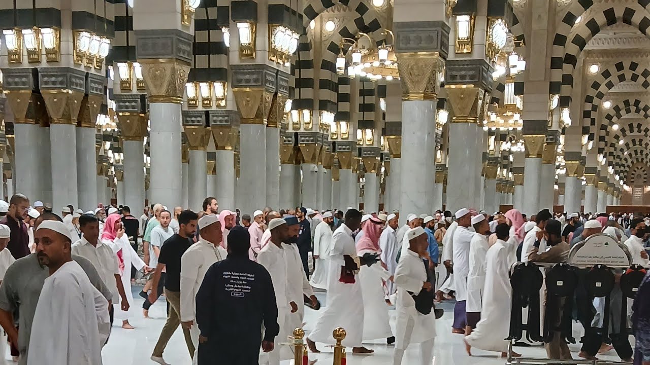  المسجد النبوي الشريف | من الداخل | بالمدينة المنورة 