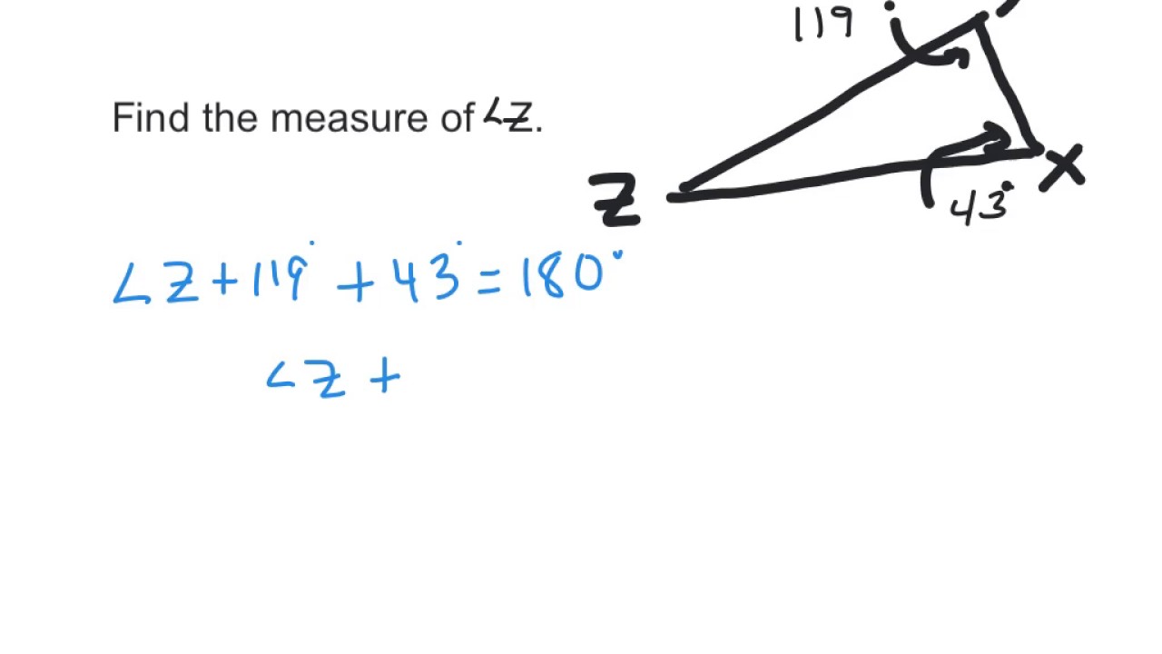 CCSS.7.G.1a - Find a Missing Angle