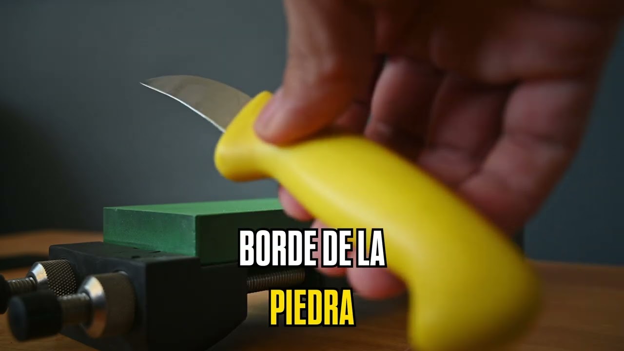 ¿Cómo afilar cuchillo con curvatura hacia adentro?