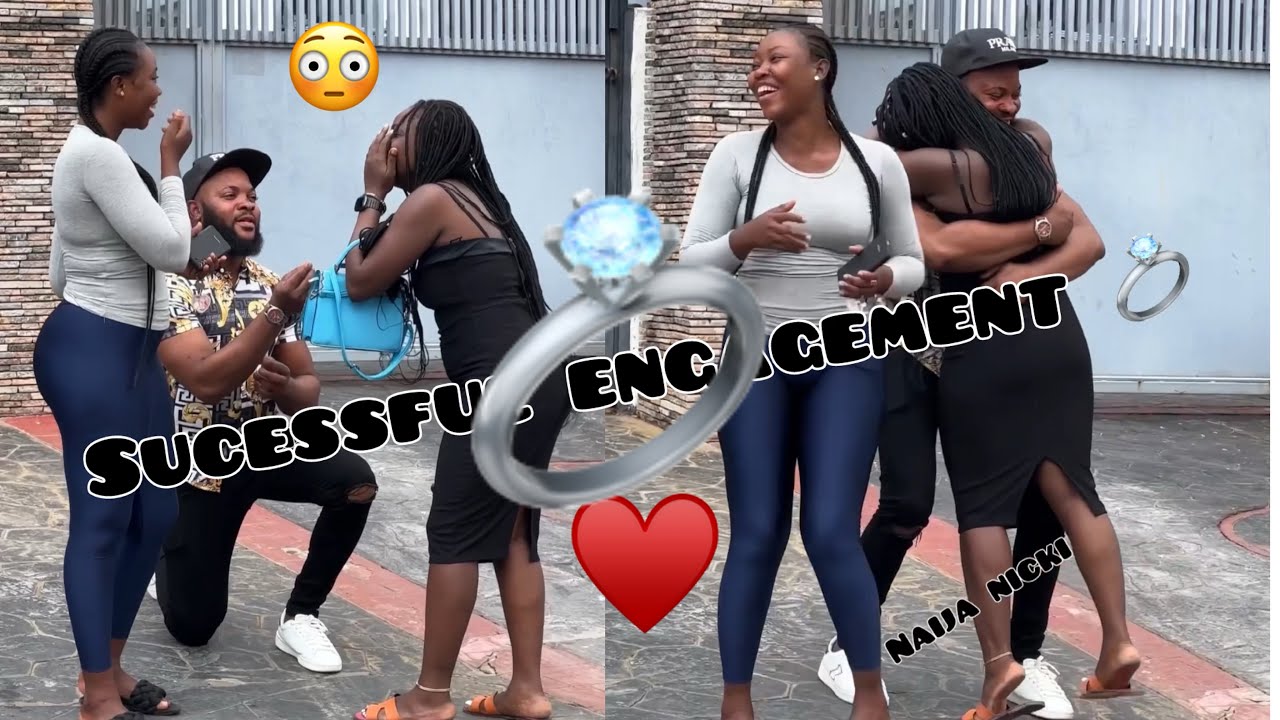 Abroad based guy fin@lly engaged his girlfriend he meet on my platform wow