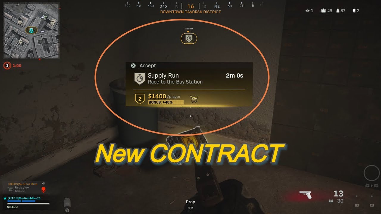 SUPPLY RUN RACE TO THE BUY STATION - NEW WARZONE CONTRACT