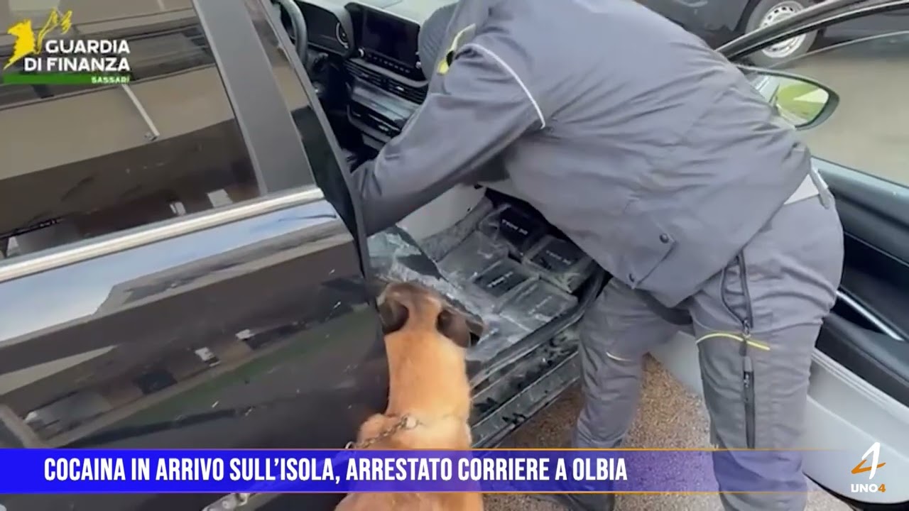 Cocaina in arrivo sull’Isola, arrestato corriere a Olbia