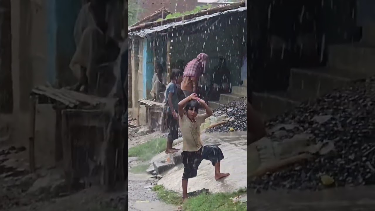 ​Heavy Rain in Bihar Village! 🇮🇳 #rain #bihar #biharflood #biharnews #foryou #shorts