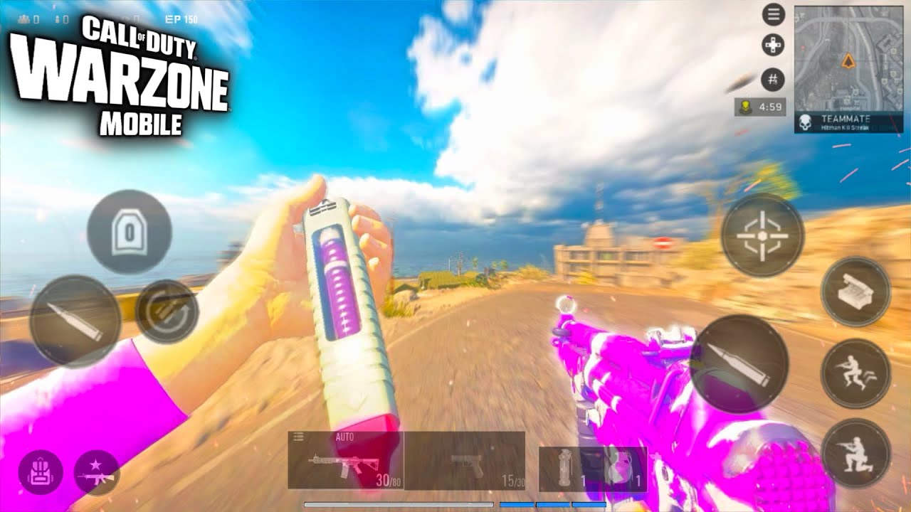 WARZONE MOBILE NEW #1 SMG LOADOUT ON REBIRTH ISLAND 👑  MAX GRAPHICS 4K