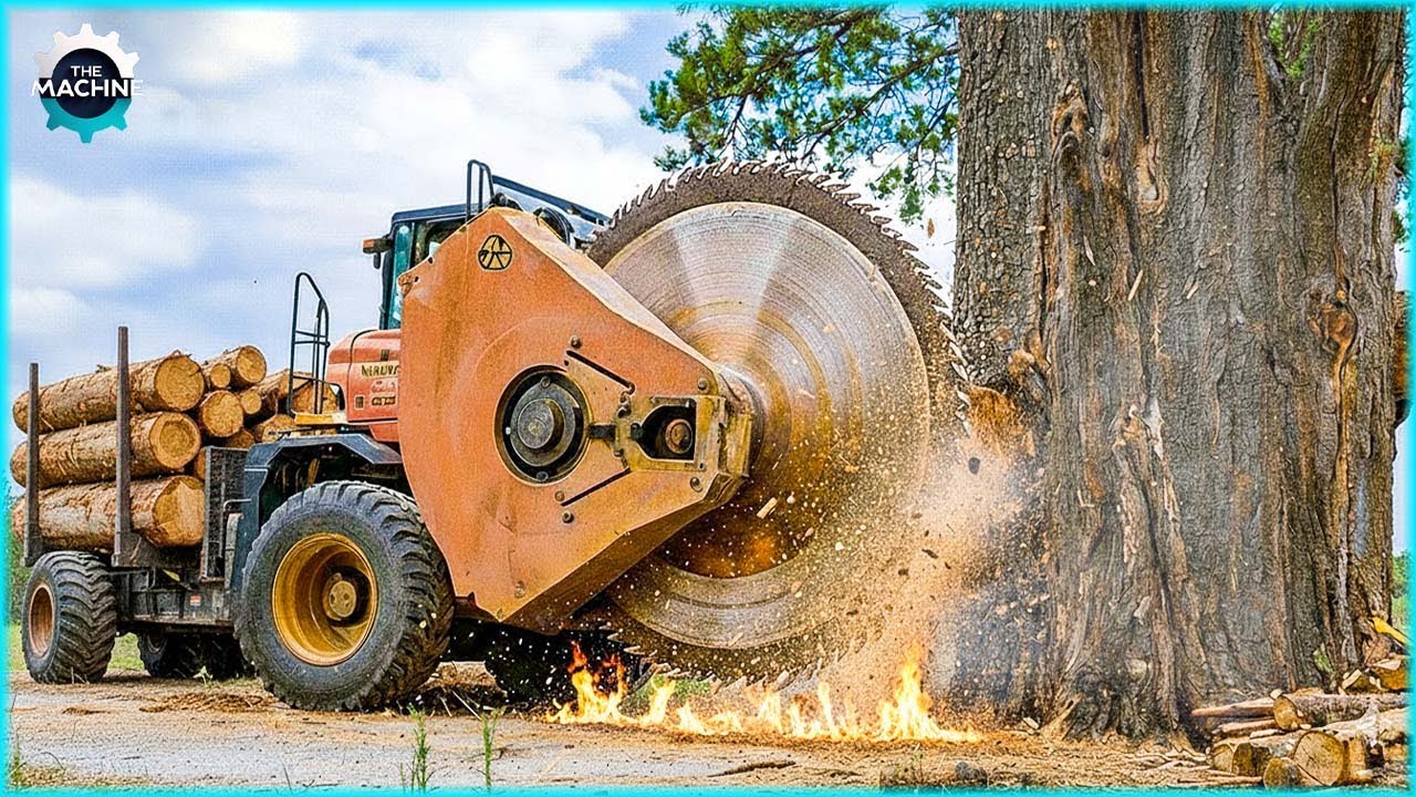 Extreme Dangerous Fastest Big Wood Chipper Cutting Tree Machines | Heavy Machinery