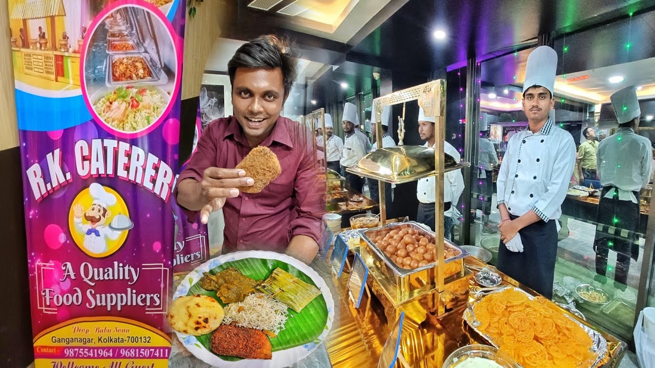 মটন বিরিয়ানি চিকেন চাপ চিংড়ি পনির দিয়ে বিয়ে - বৌভাত ভুরিভোজ🔥Bengali Wedding Food in Kolkata