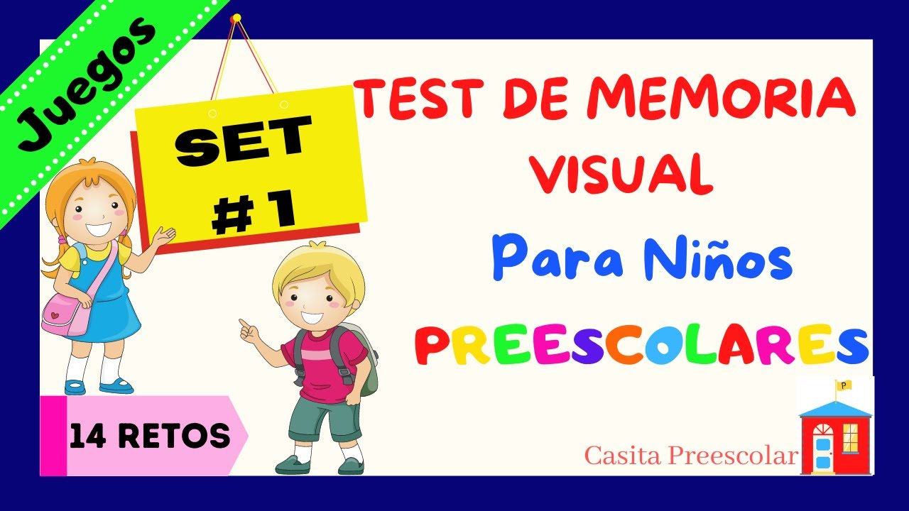 TEST DE MEMORIA VISUAL PARA NIÑOS  PREESCOLARES (Set #1)