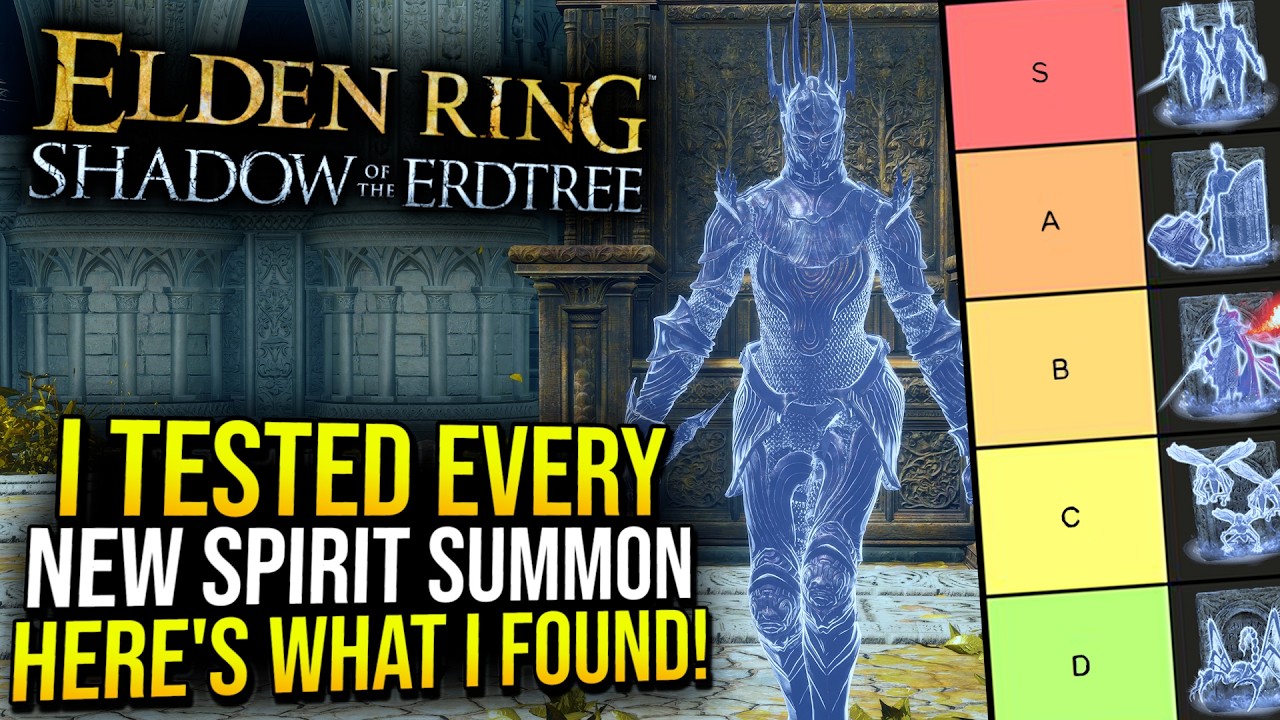 Elden Ring DLC - The Best NEW Spirit Summons Tier List (Shadow of the Erdtree Spirit Summons)