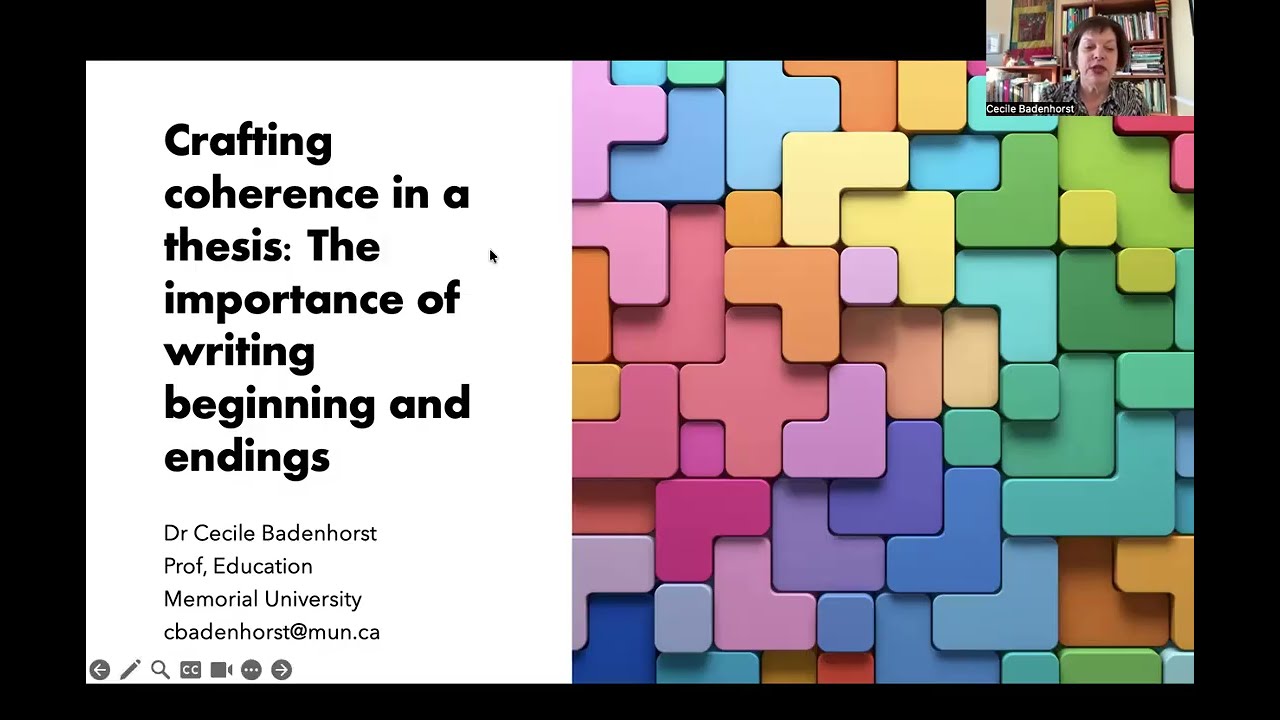 Crafting coherence in a masters or doctoral thesis: The importance of writing beginning and endings