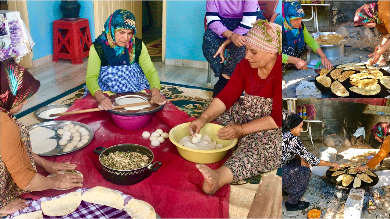 LEZZET'Lİ ISPANAKLI GÖZLEME YAPTIK 💯 HALAMIN KÖY EVİNDE EN GÜZEL BÖREK GÖZLEME TARİFİ Köy Belgeseli