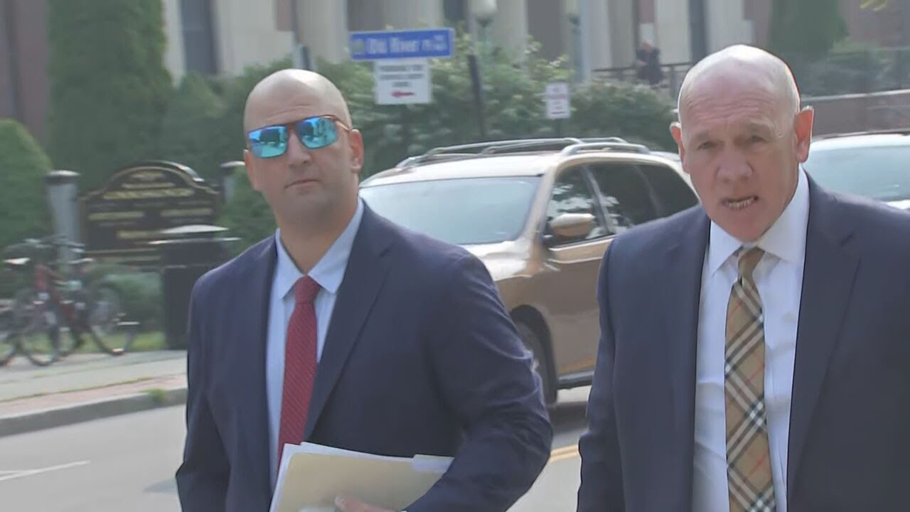 Former Mass. State Police Trooper Michael Proctor returns to Dedham courthouse
