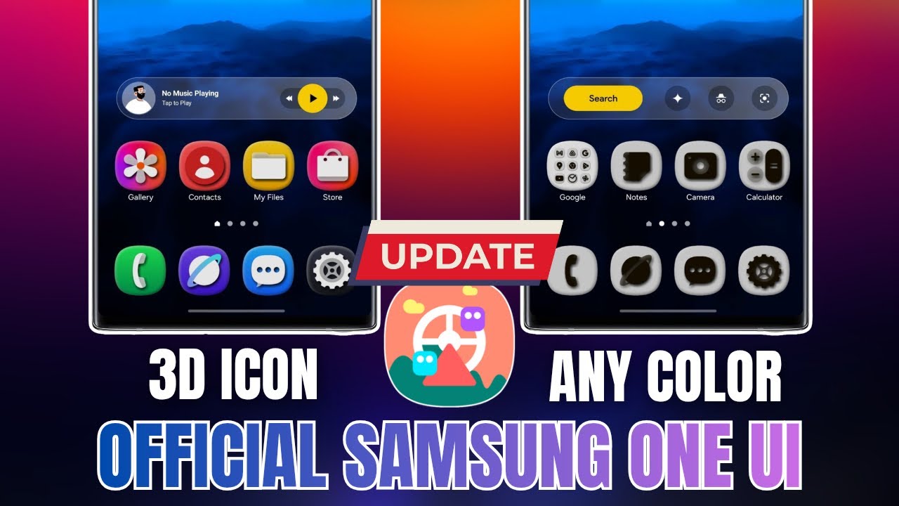Создайте официальный набор 3D-иконок One UI для устройств Samsung.