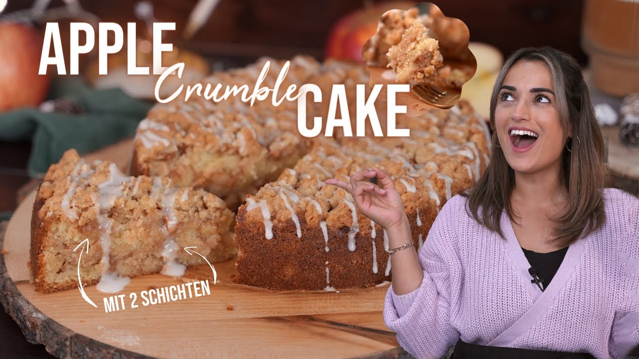 Saftigster Apple Crumble Kuchen | Apfel-Streuselkuchen 😍