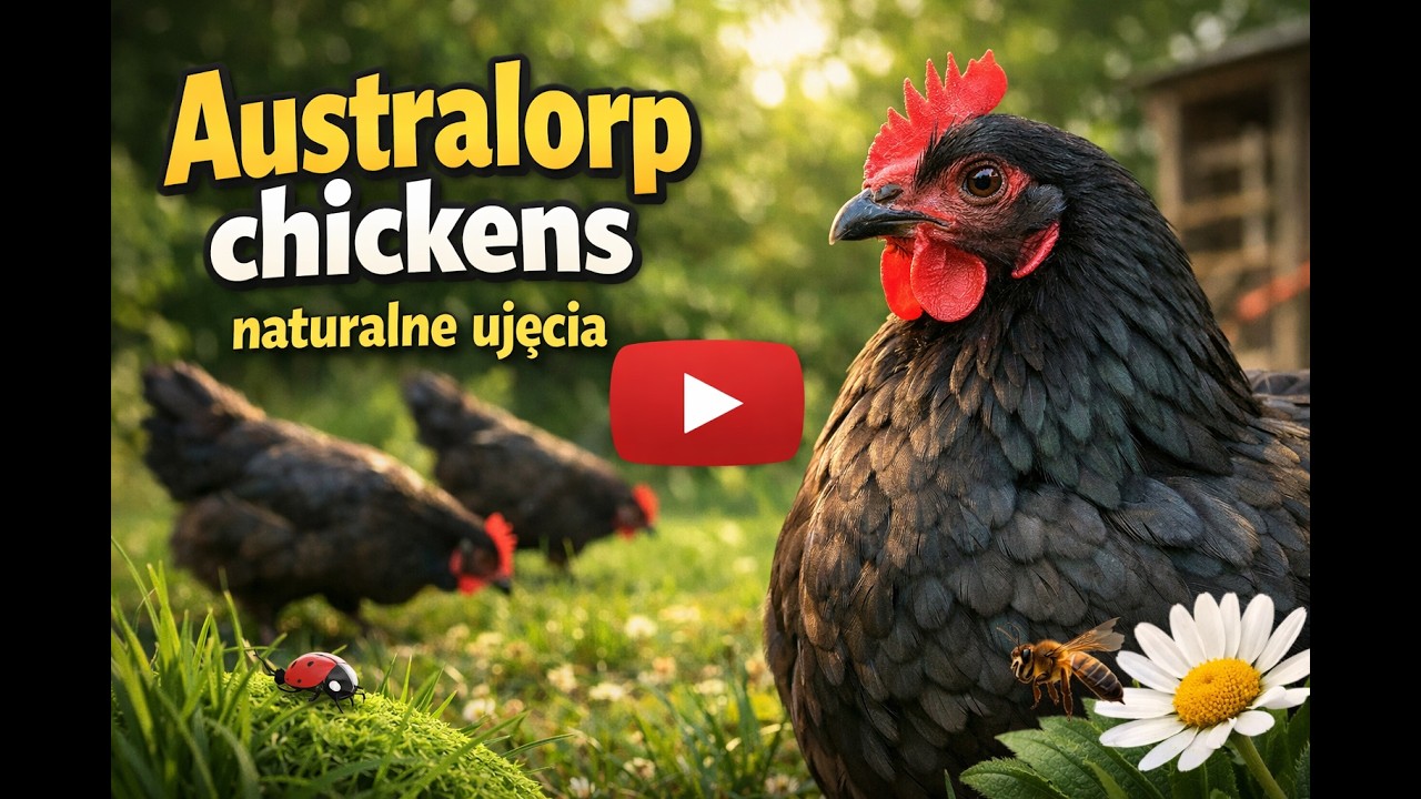 Australorp chickens &ndash; naturalne ujęcia