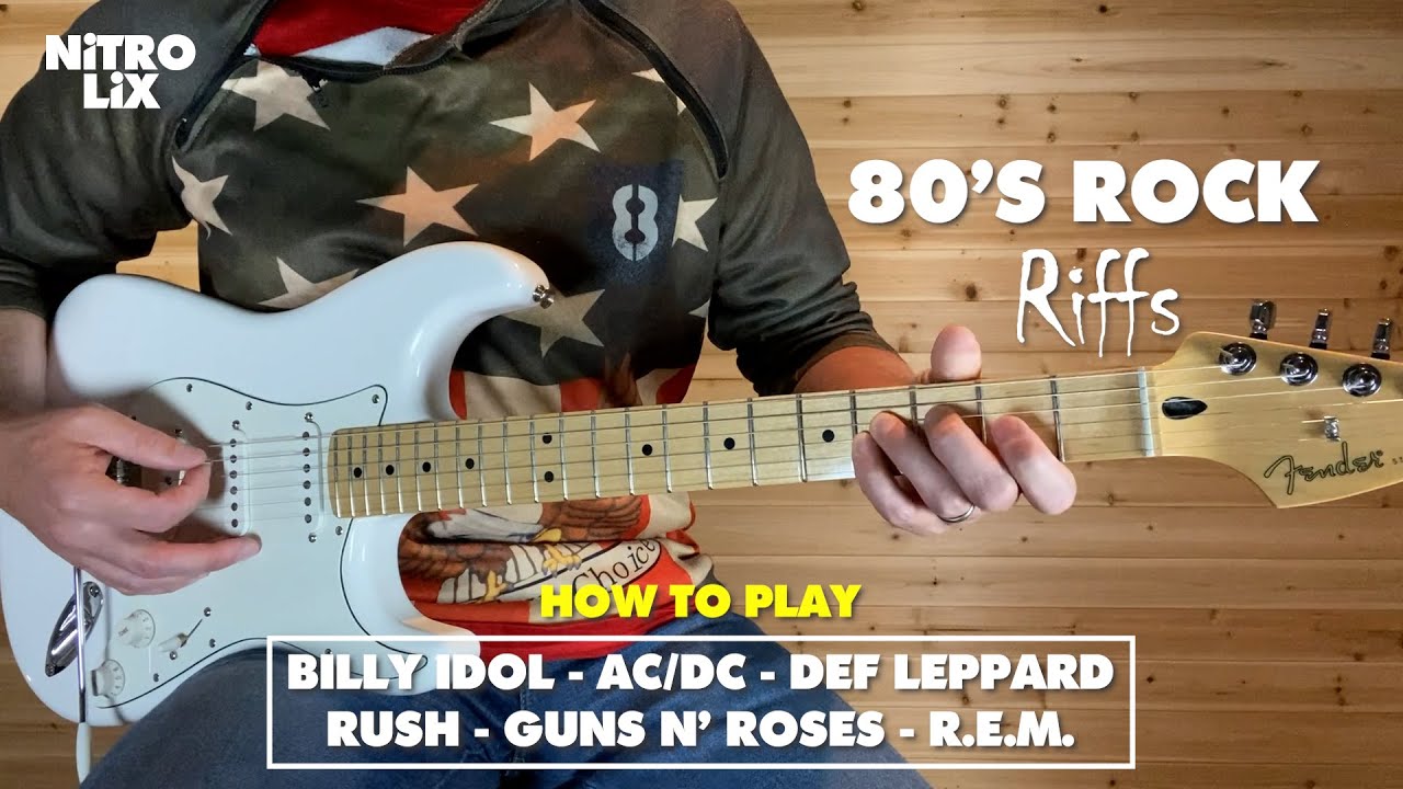 80s Rock Riffs | 6 Famous Riffs | Guitar Lesson