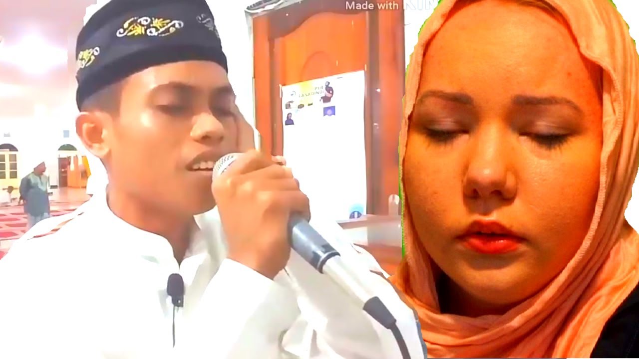 ADZAN TERMERDU DI INDONESIA  اذان المغرب مقام بياتي | AZAN IN INDONESIA | REACTION VIDEO