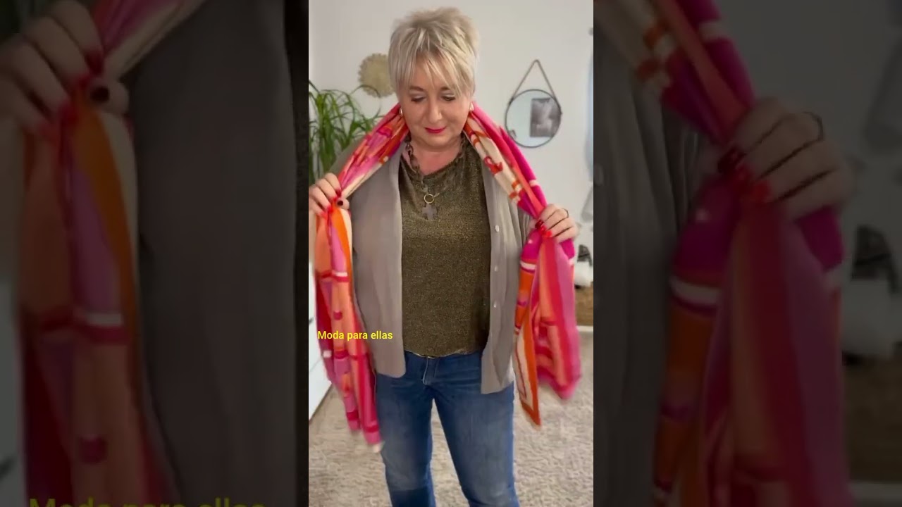 Luce hermosa con un look moderno y sofisticado a los 50+60+70+moda para mujer de talla grande