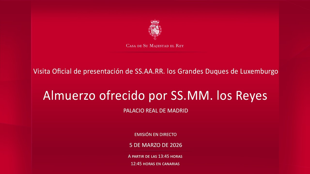 Almuerzo ofrecido por los Reyes en honor de los Grandes Duques de Luxemburgo