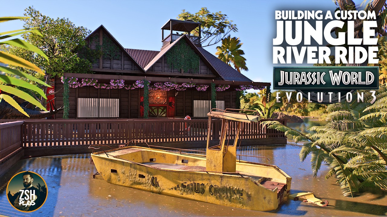 Building a Jungle River Ride in Jurassic World Evolution 3!
