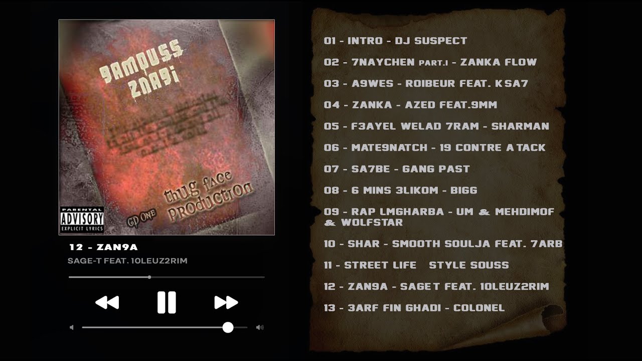 12 - Zan9a - Sage-T Feat. 10leuz2RIM (9amous Zna9i-CD1)