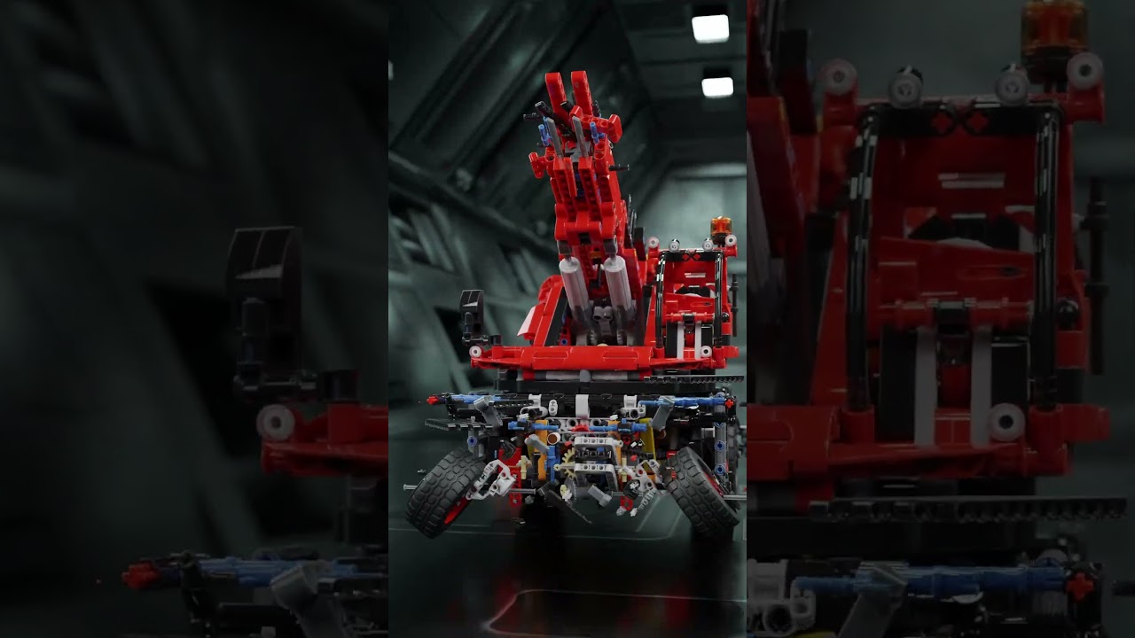 LEGO 42082 Rough Terrain Crane Animated Speedbuild | LEGO Cranes | Blender Geometry Nodes Animation